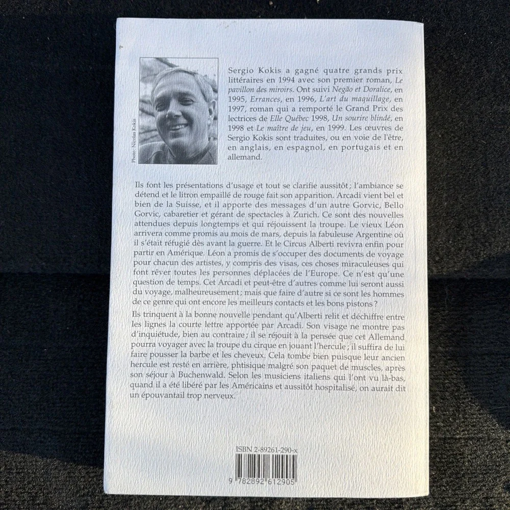 Saltimbanques Sergio Kokis Roman 2000 French Rare Scarce Paperback‎